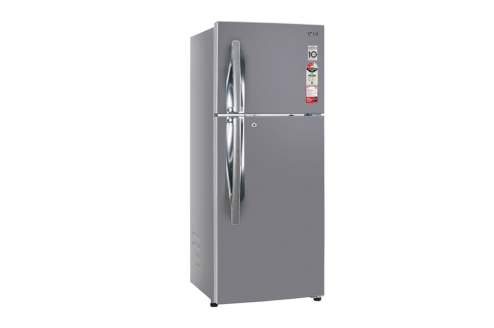LG 242L Double Door Refrigerator with Door Cooling+™, Multi Air Flow, Shiny Steel Finish, 3 Star, GL-I292RPZX