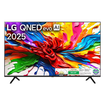 Front view of LG 189cm (75) QNED MiniLED AI TV (QNED92),α8 AI Processor 4K Gen2, 144 Hz VRR Refresh Rate, AI Picture Pro with Dolby Vision & Atmos   75QNED92ALA