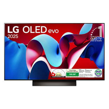 Front view of LG OLED AI 121cm (48) TV (C4), a9 Gen7 AI Processor 4K, 40W Audio Output OLED48C46LA