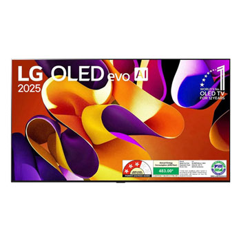 Front view of LG OLED evo 245cm (97) TV (G4), α11 AI Processor 4K, AI Picture Pro OLED97G46LA