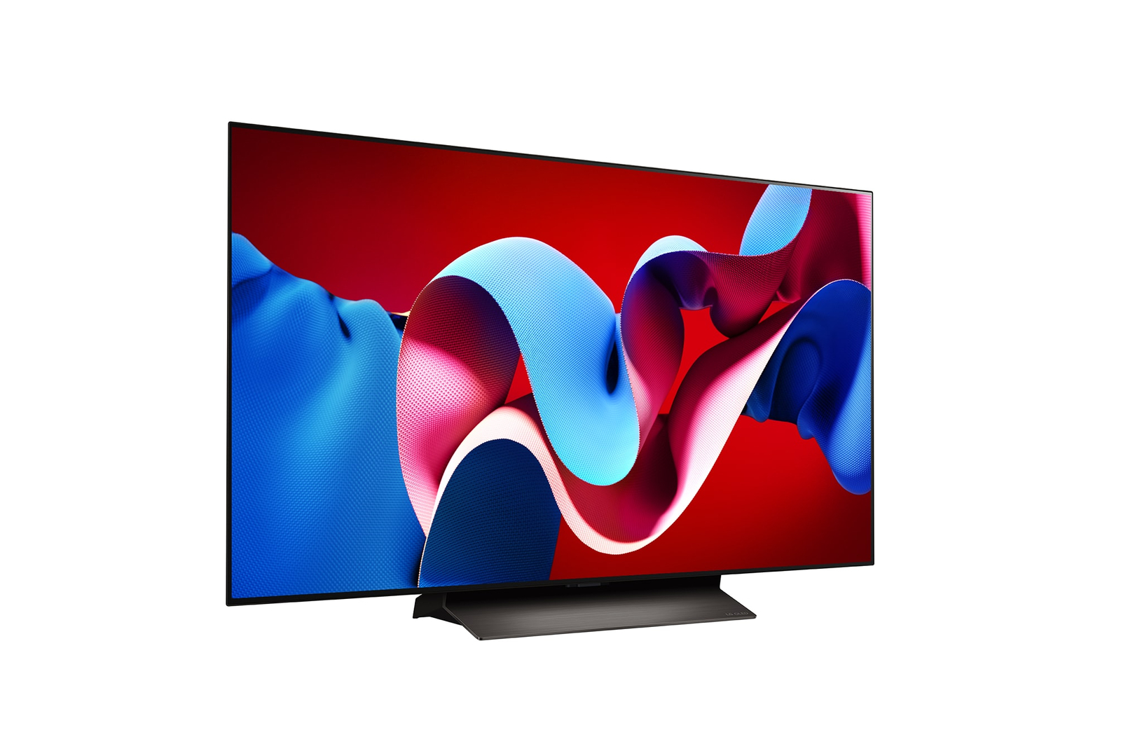 Left-facing side view of LG OLED evo TV, OLED C4