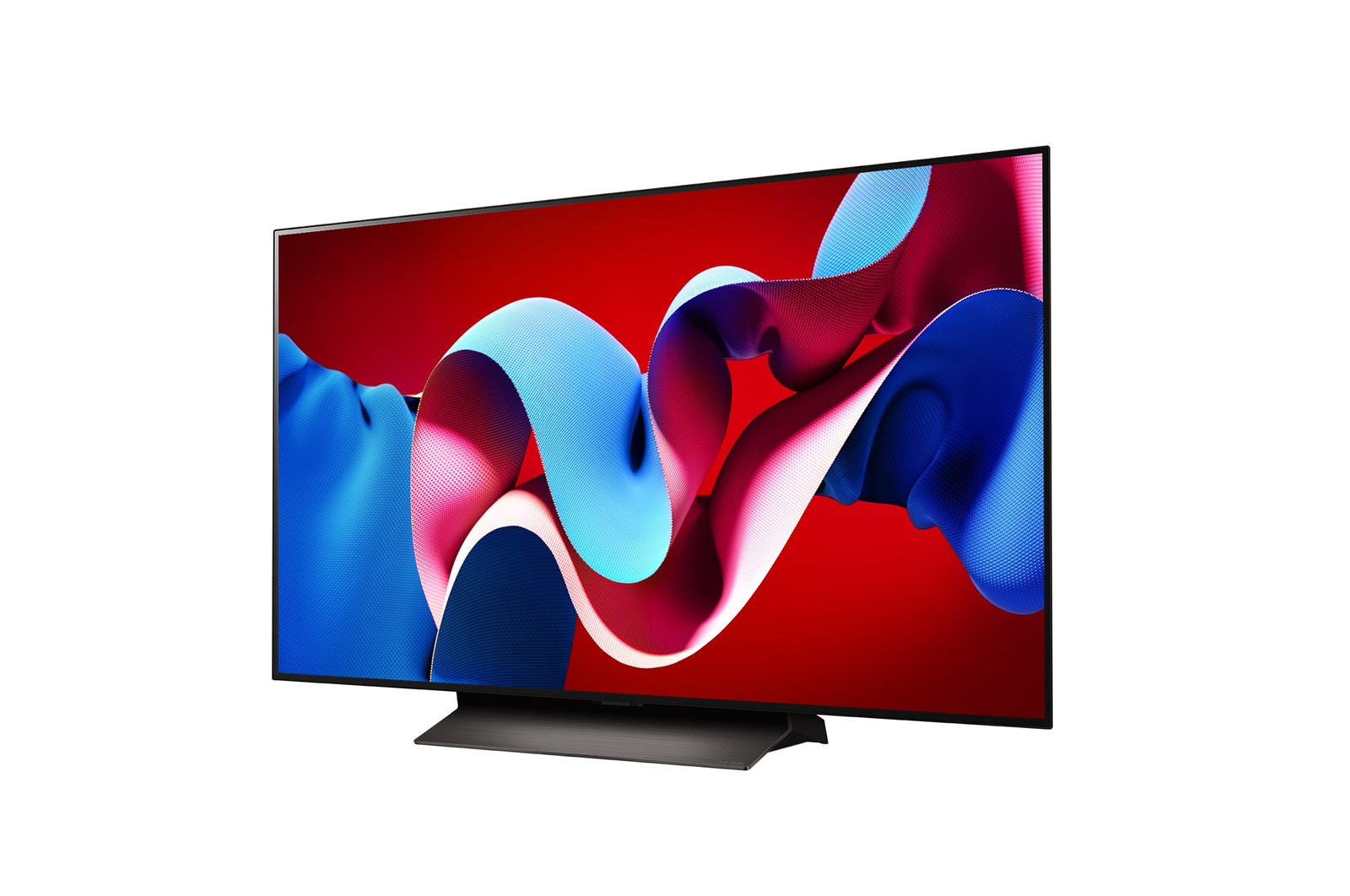 Right-facing side view of LG OLED evo TV, OLED C4