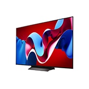 Angled view of LG OLED evo TV, OLED C4 from below