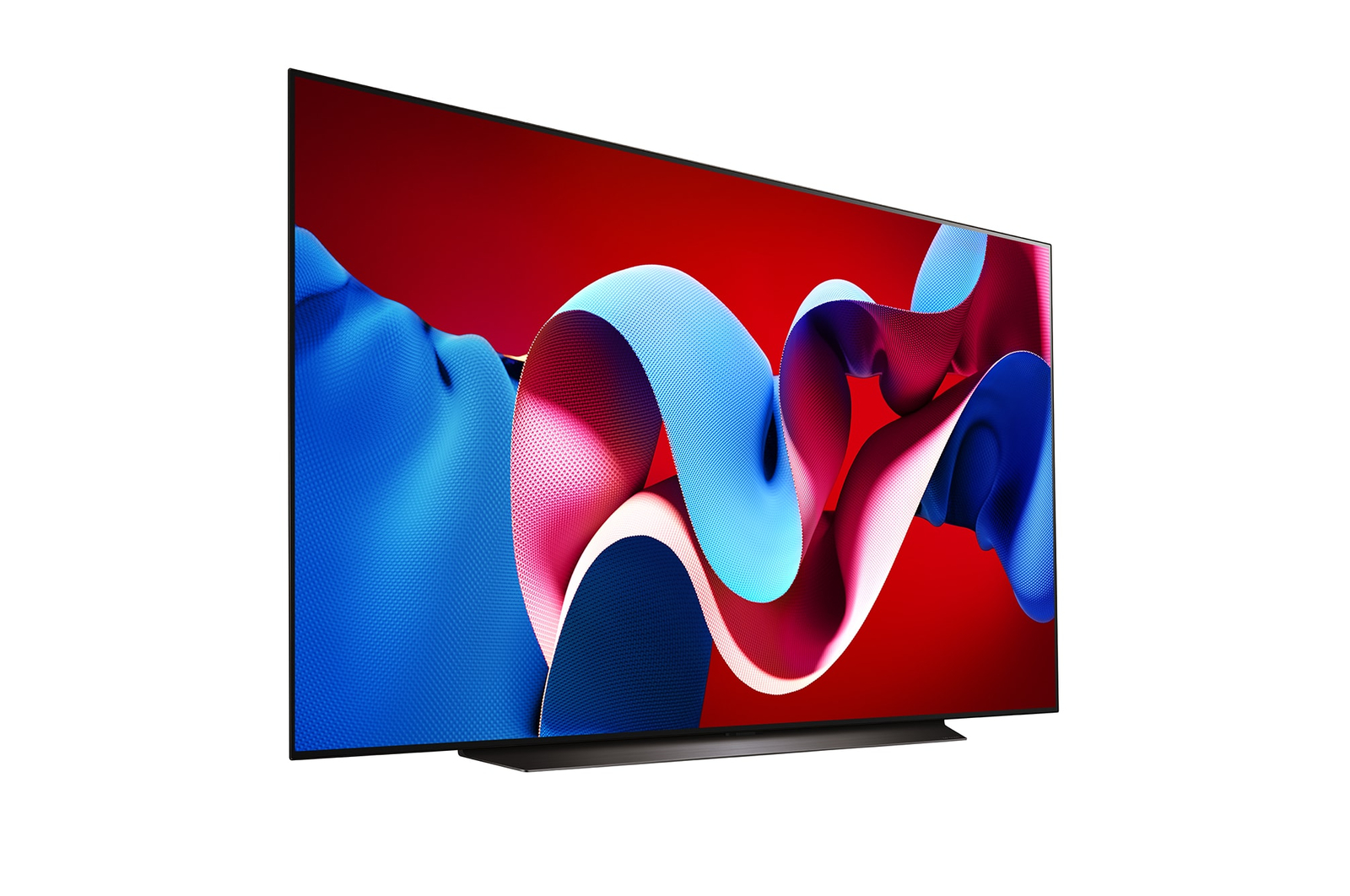 Right-facing side view of LG OLED evo TV, OLED C4