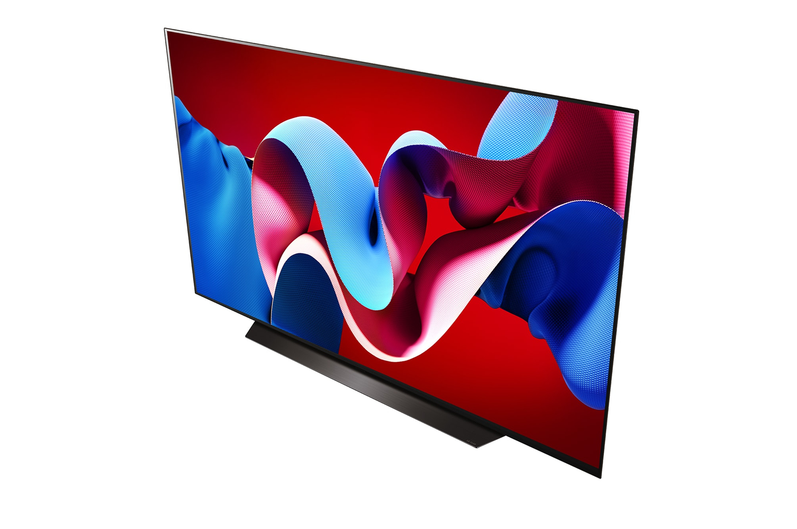 Angled view of LG OLED evo TV, OLED C4 from above