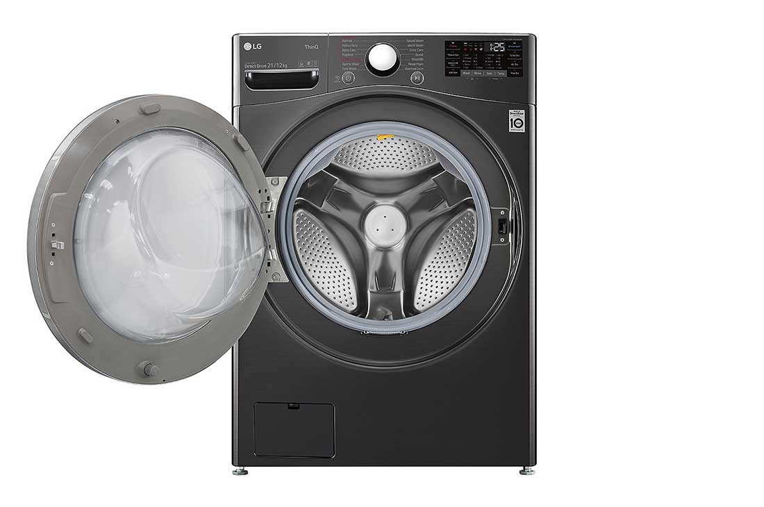 LG 21 kg (Wash) / 12 kg (Dry) Washer Dryer with Inverter Direct Drive™, Steam Wash, Black VCM, FHD2112STB