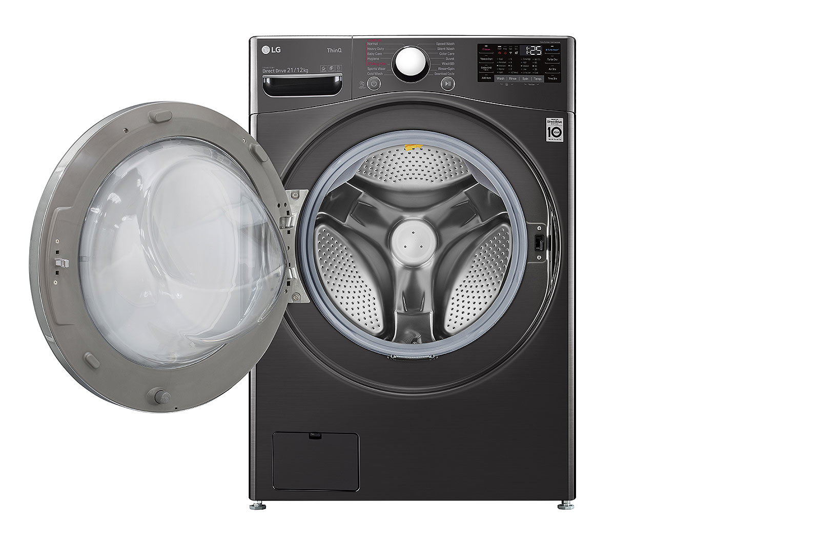 LG 21 kg (Wash) / 12 kg (Dry) Washer Dryer with Inverter Direct Drive™, Steam Wash, Black VCM, FHD2112STB
