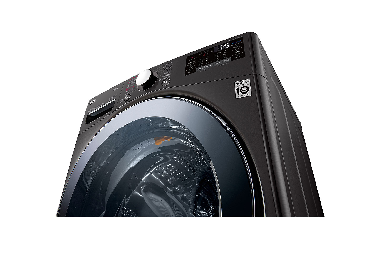 LG 21 kg (Wash) / 12 kg (Dry) Washer Dryer with Inverter Direct Drive™, Steam Wash, Black VCM, FHD2112STB