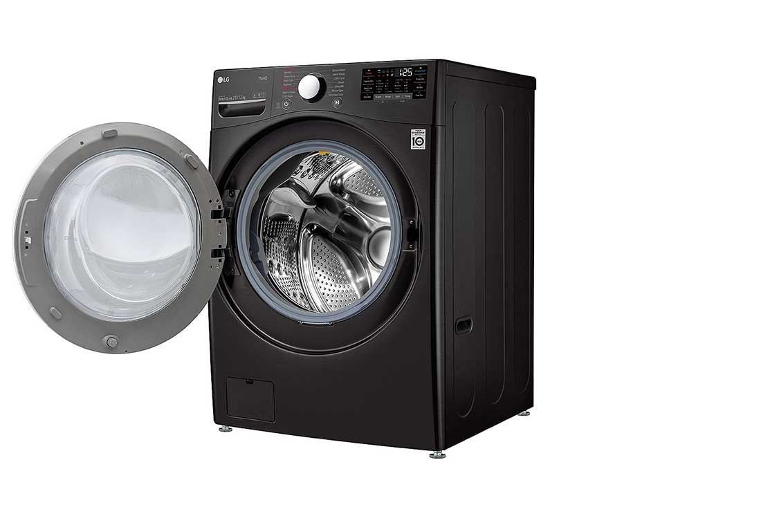 LG 21 kg (Wash) / 12 kg (Dry) Washer Dryer with Inverter Direct Drive™, Steam Wash, Black VCM, FHD2112STB