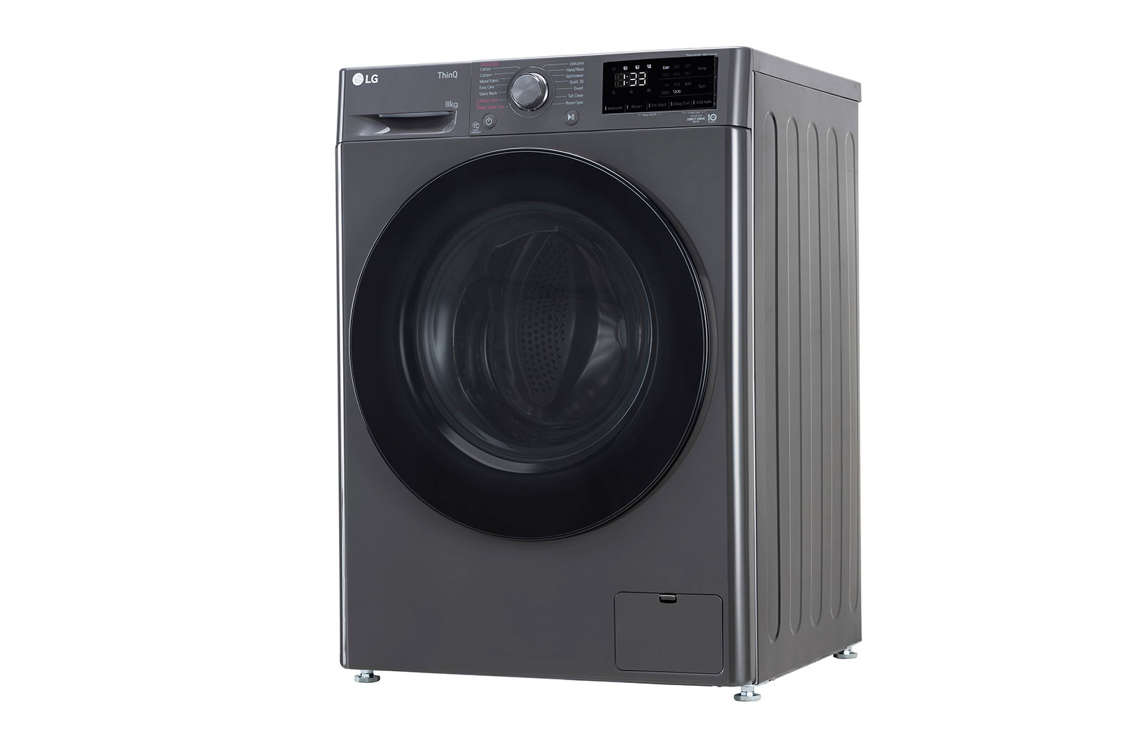LG 8 kg Front Load Washing Machine with AI Direct Drive™, Steam Wash, Middle Black, 5 Star, FHP1208Z5M