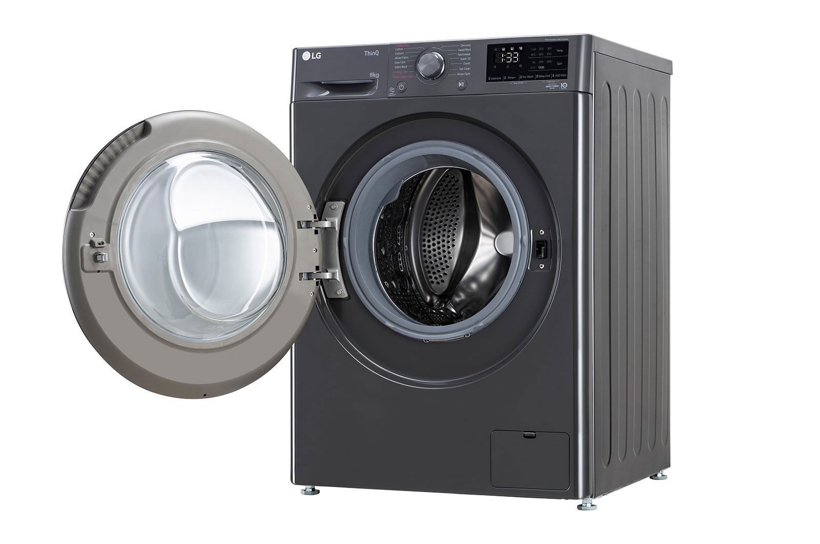 LG 8 kg Front Load Washing Machine with AI Direct Drive™, Steam Wash, Middle Black, 5 Star, FHP1208Z5M