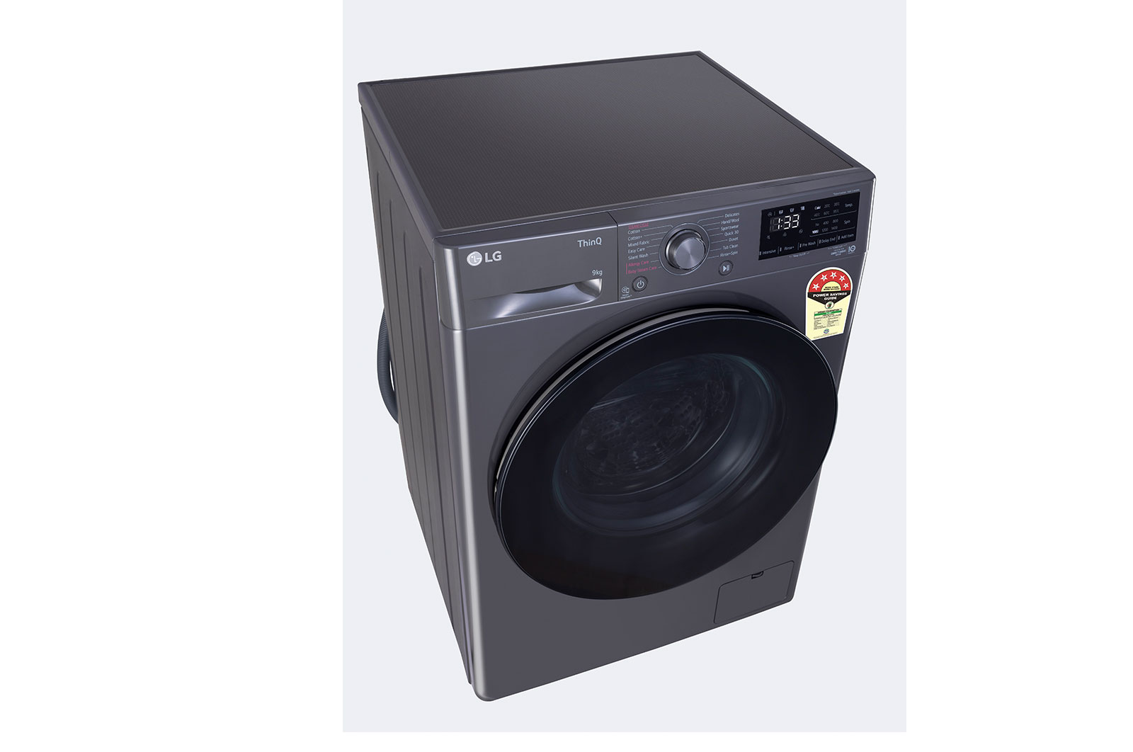 LG 9 kg Front Load Washing Machine with AI Direct Drive™, Steam Wash, Middle Black, 5 Star, FHP1209Z5M