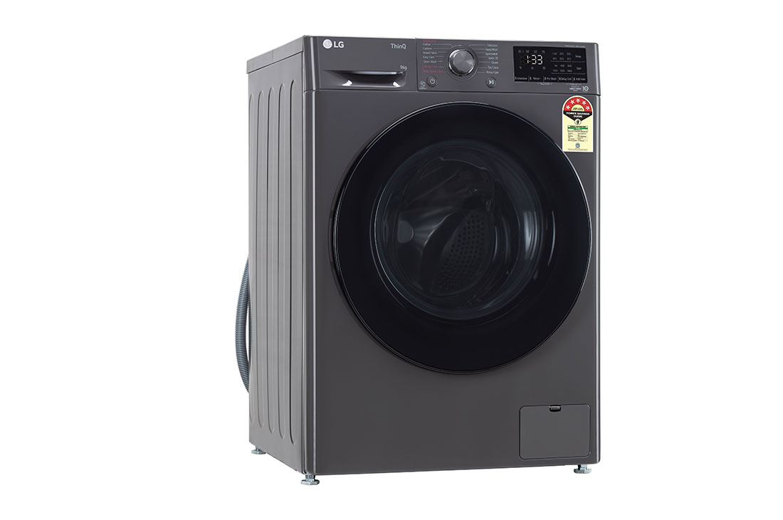LG 9 kg Front Load Washing Machine with AI Direct Drive™, Steam Wash, Middle Black, 5 Star, FHP1209Z5M