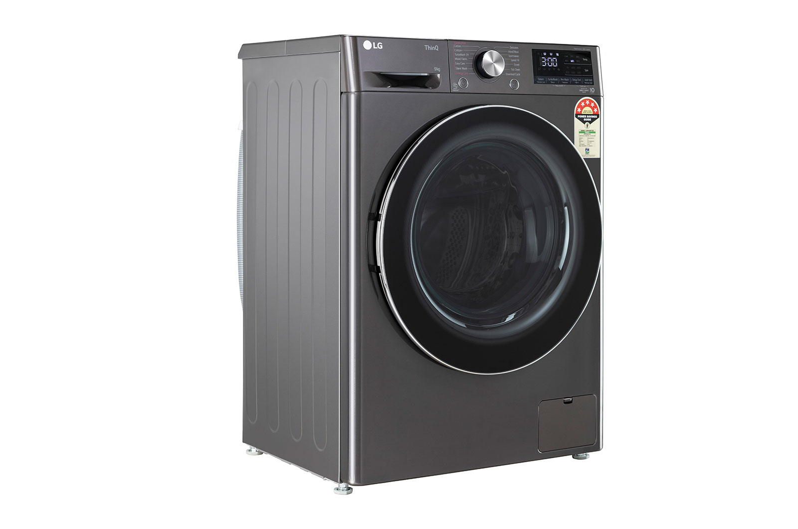 LG 9 Kg Front Load Washing Machine, AI Direct Drive™, Steam+, Black VCM, 5 Star, FHP1209Z9B