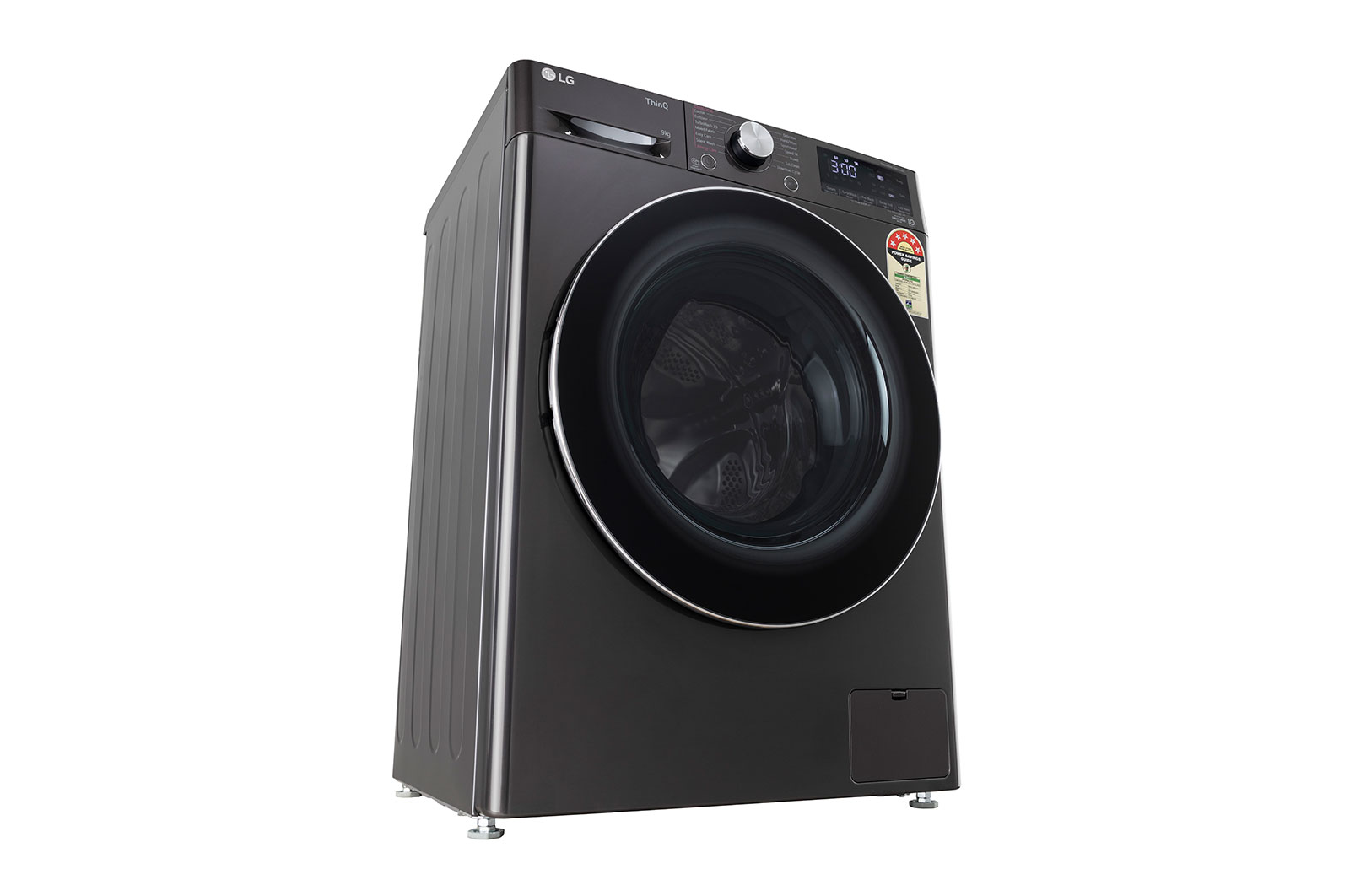 LG 9 Kg Front Load Washing Machine, AI Direct Drive™, Steam+, Black VCM, 5 Star, FHP1209Z9B