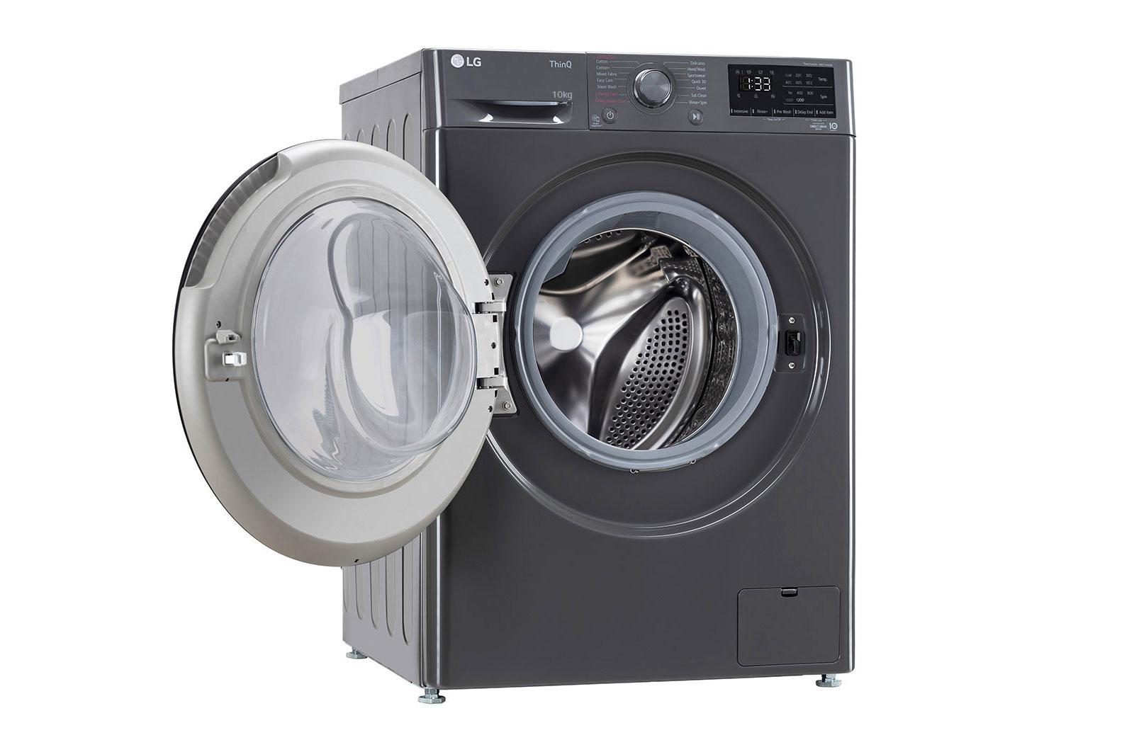 LG 10 Kg Front Load Washing Machine, AI Direct Drive™, Direct Drive Motor, Middle Black, 5 Star, FHP1410Z5M