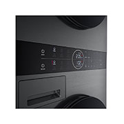 LG 13/10kg WashTower™ Smart Washer Dryer in Platinum Black,5 Star(Washer), FWT1310PB, Front View