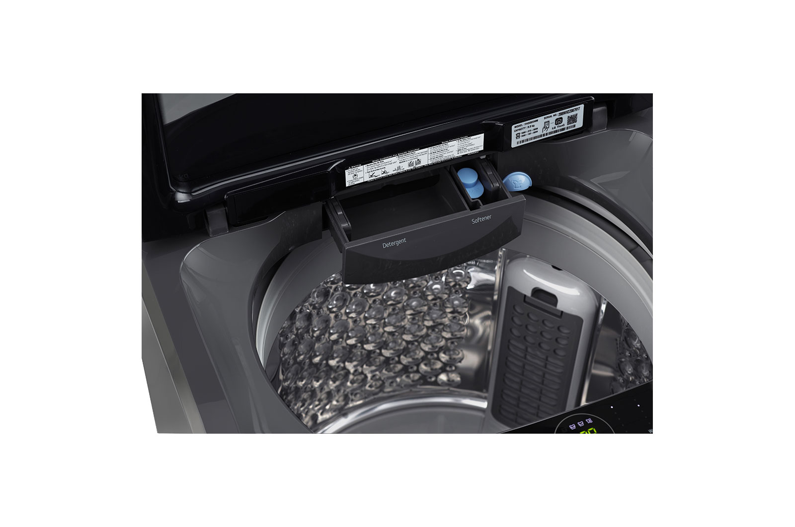 LG 9 kg Top Load Washing Machine with AI Direct Drive™, In-built Heater, Middle Black, 5 Star, THD09SWM