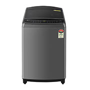 Front view of LG 9 kg Top Load Washing Machine with AI Direct Drive™, In-built Heater, Middle Black, 5 Star THD09SWM