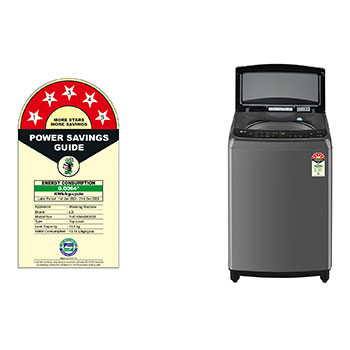 LG 10Kg Top Load Washing Machine, AI Direct Drive™, Turbowash, Middle Black, 5 Star, THD10NWM