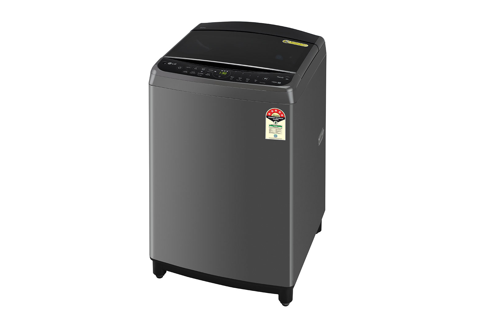 LG 10Kg Top Load Washing Machine, AI Direct Drive™, Turbowash, Middle Black, 5 Star, THD10NWM