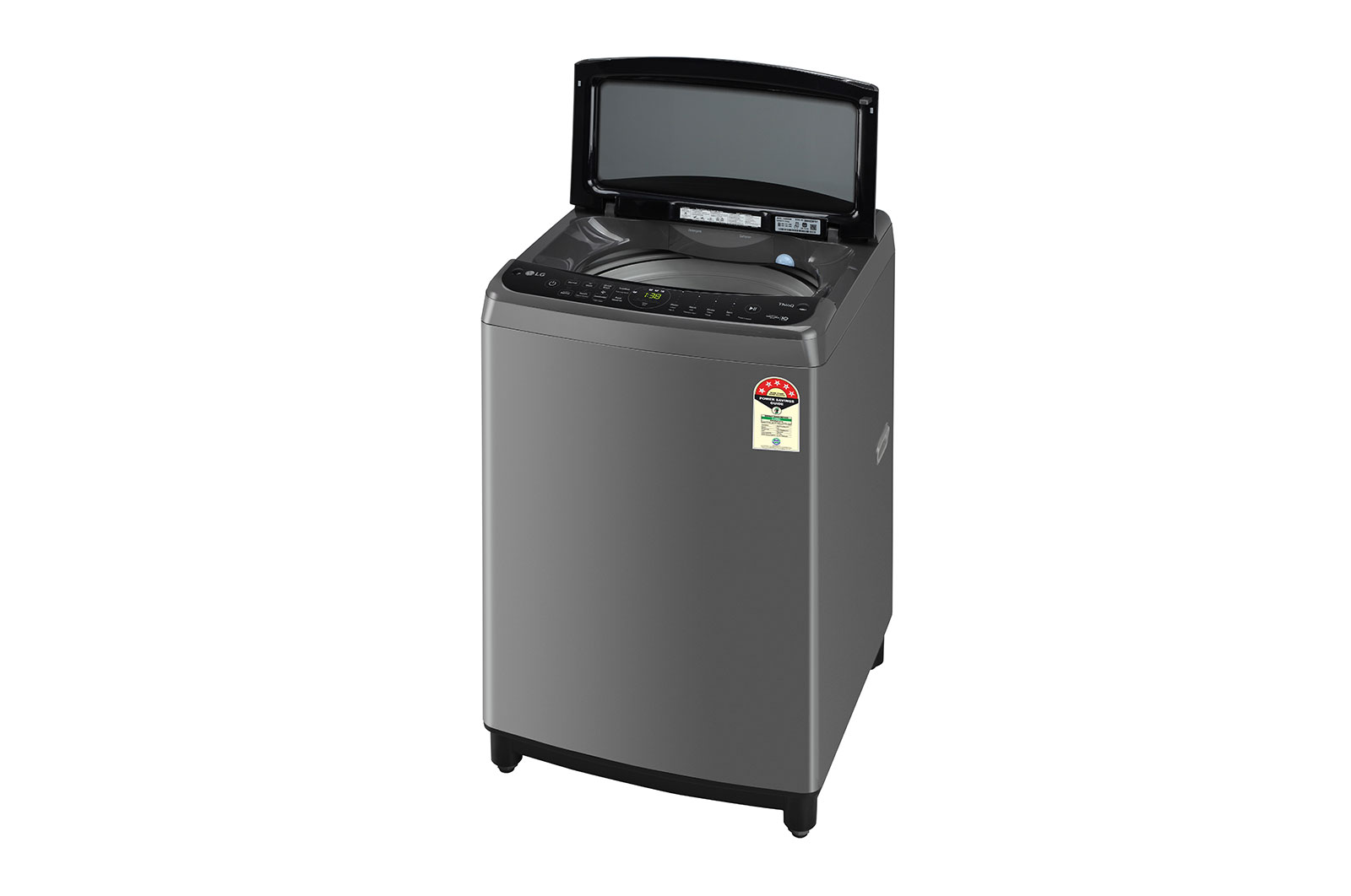 LG 10Kg Top Load Washing Machine, AI Direct Drive™, Turbowash, Middle Black, 5 Star, THD10NWM