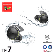 Front view of LG TONE Free fit TF7, UV Earbuds, IP67 Waterproof, Active Noise Cancellation TONE-TF7Q