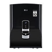 Front view of LG 8L RO+Mineral Booster Water Purifier with Steel Tank, Black WW140NP