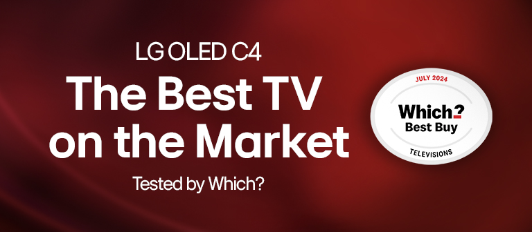 oled c4 is the best tv on the market copy with Which? aware logo to the right of it