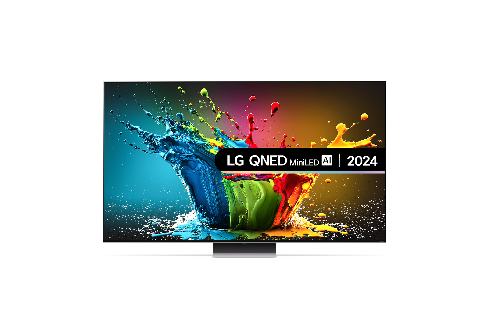 Front view of 86 inch LG QNED MiniLED AI QNED99 8K Smart TV 86QNED99T9B