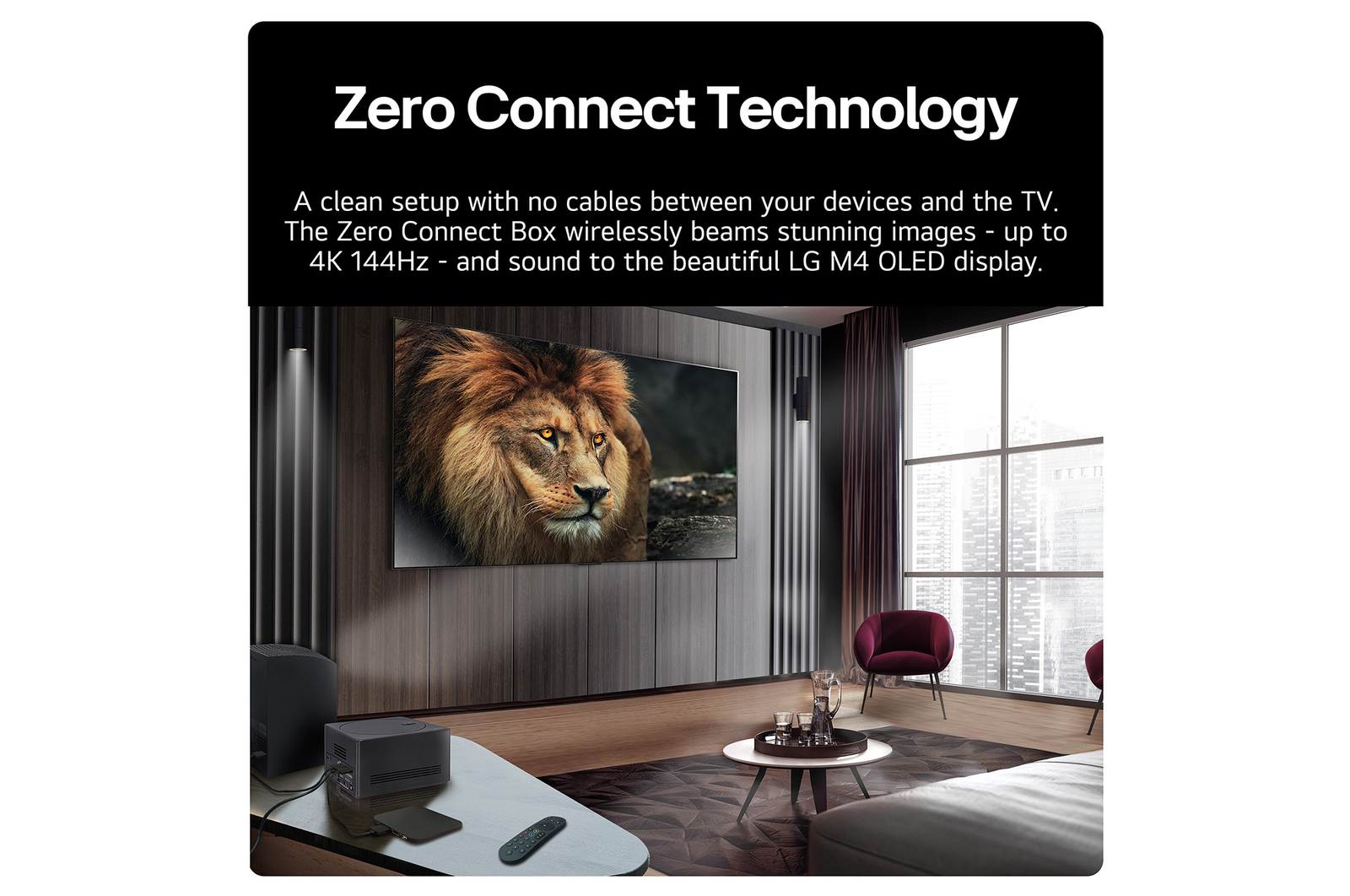 LG True Wireless TV 77 inch LG OLED evo AI M4 with 4K 144Hz Video & Audio Transfer, OLED77M49LA
