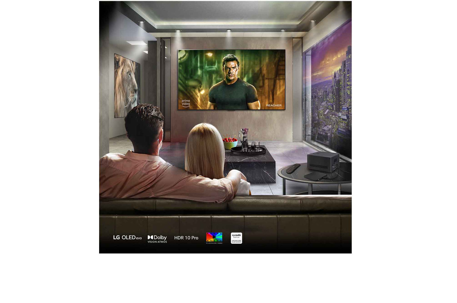 LG True Wireless TV 83 inch LG OLED evo AI M4 with 4K 144Hz Video & Audio Transfer, OLED83M49LA