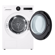 LG 9kg DUAL Inverter Heat Pump™ Dryer, White, RHX7009TWB, Door Open