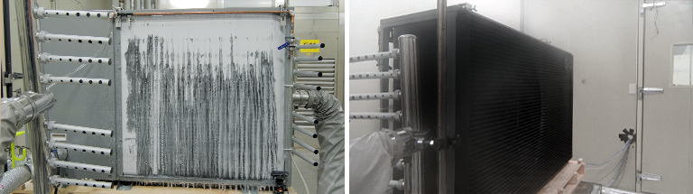 THERMA V R290 Monobloc heat pumps, outdoor coils, and fan blades