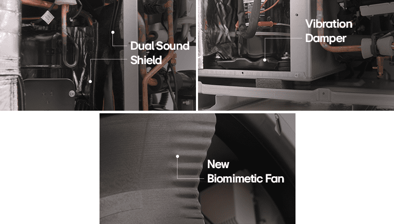 Components for noise reduction in THERMA V R290 Monobloc