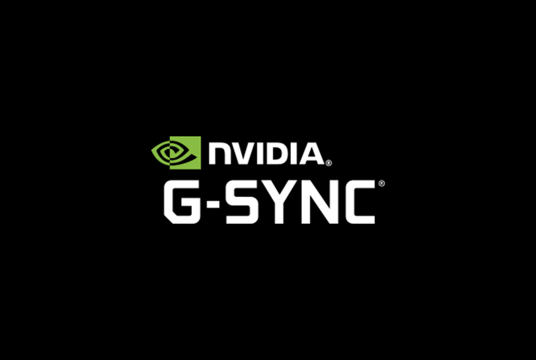 LG gaming monitor image with the NVIDIA G-SYNC logo on a black background illustrates synchronized gameplay.