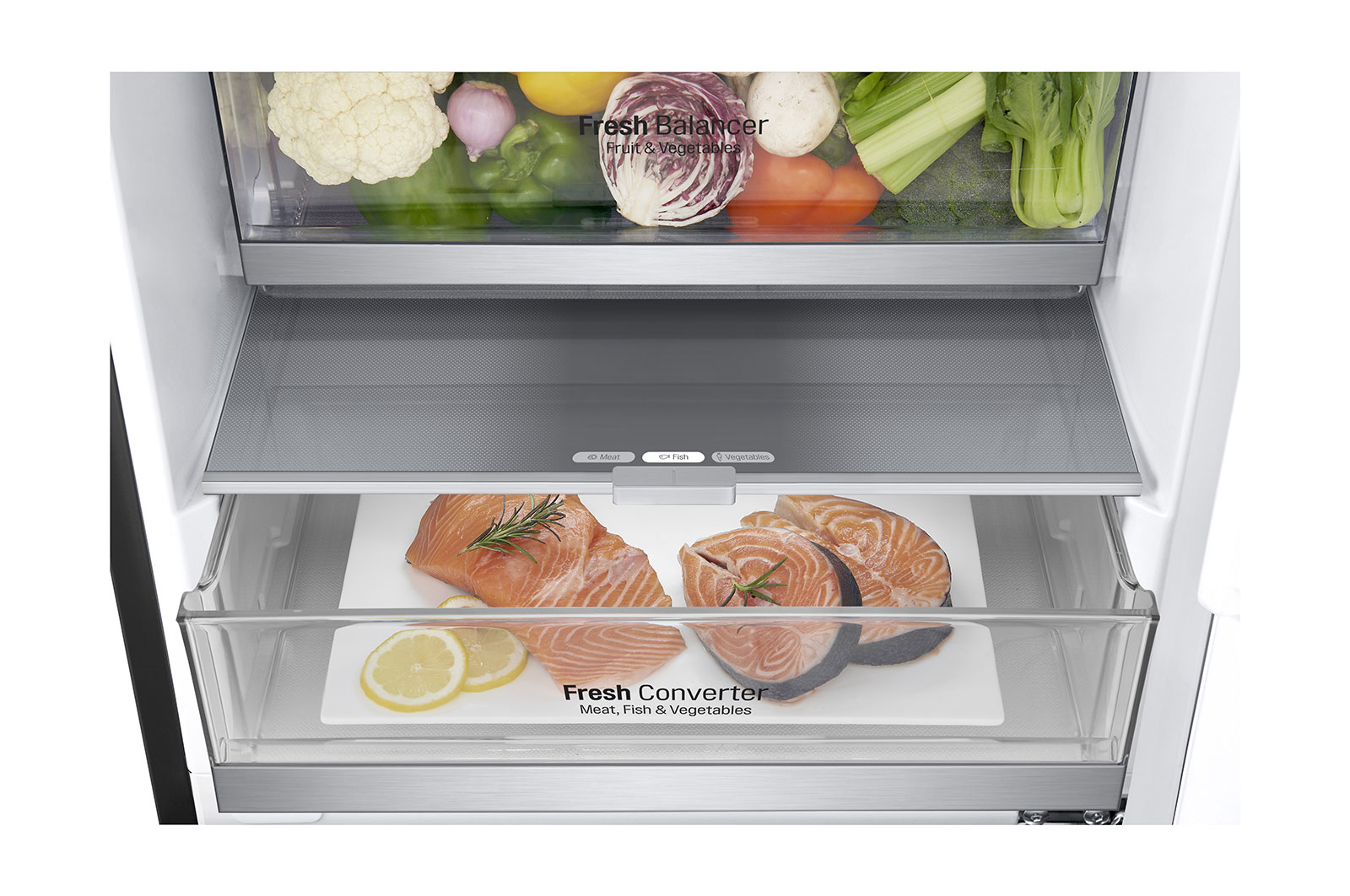 LG 384L Tall Fridge Freezer Total No Frost, Matte Black, GBB92MCBAP