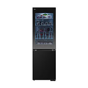 Front view of 349L InstaView™ Fridge Freezer, Essence Black Steel GBG5160CEV