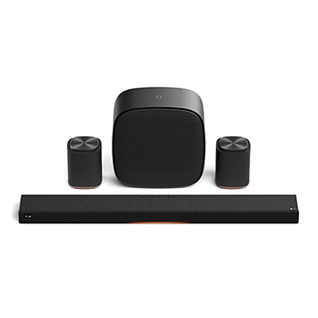 Front view of Sound Suite Immersive Suite 5 Pro (set) with 2 surround speakers & subwoofer (H7 + M5 2ea + W7) H7.M5M5W7001
