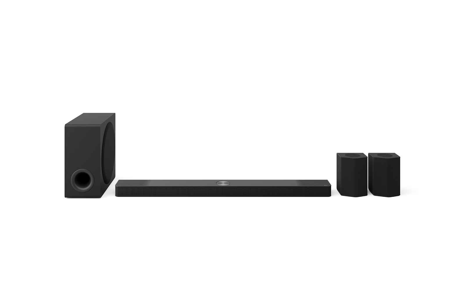 Front view of 9.1.5 channel LG Home Cinema Soundbar with Surround Sound and Rear Speakers US95TR US95TR