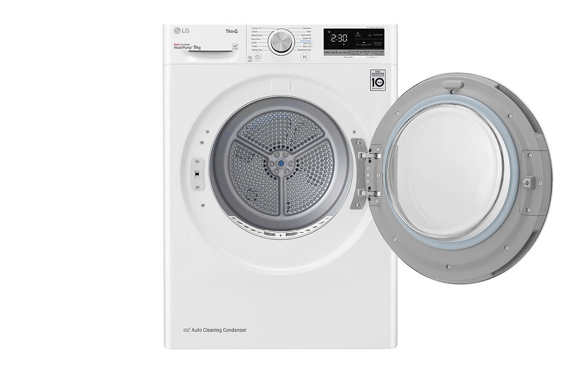 LG 9kg DUAL Inverter Heat Pump™ Dryer, White, FDV709W