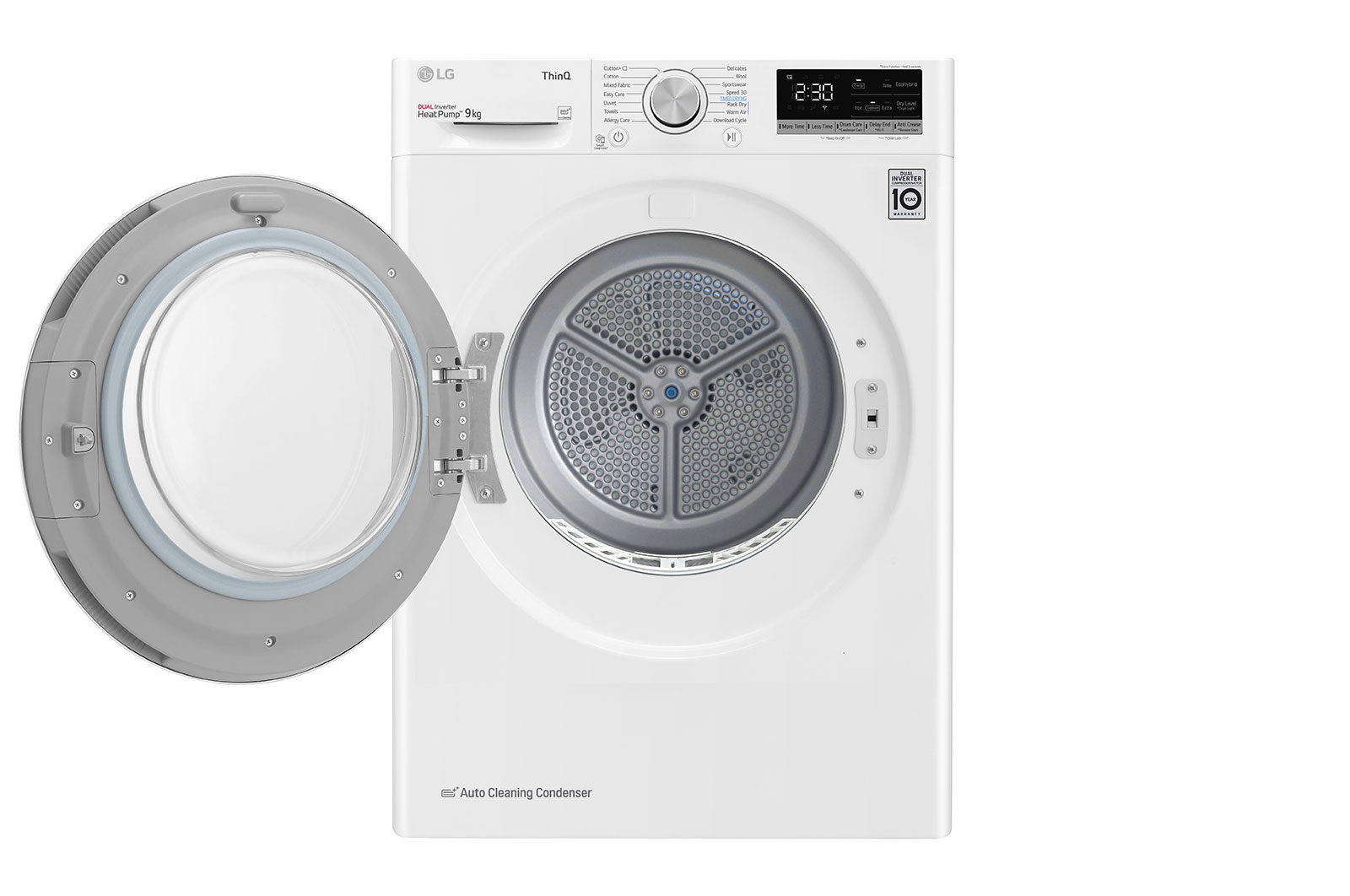 LG 9kg DUAL Inverter Heat Pump™ Dryer, White, FDV709W