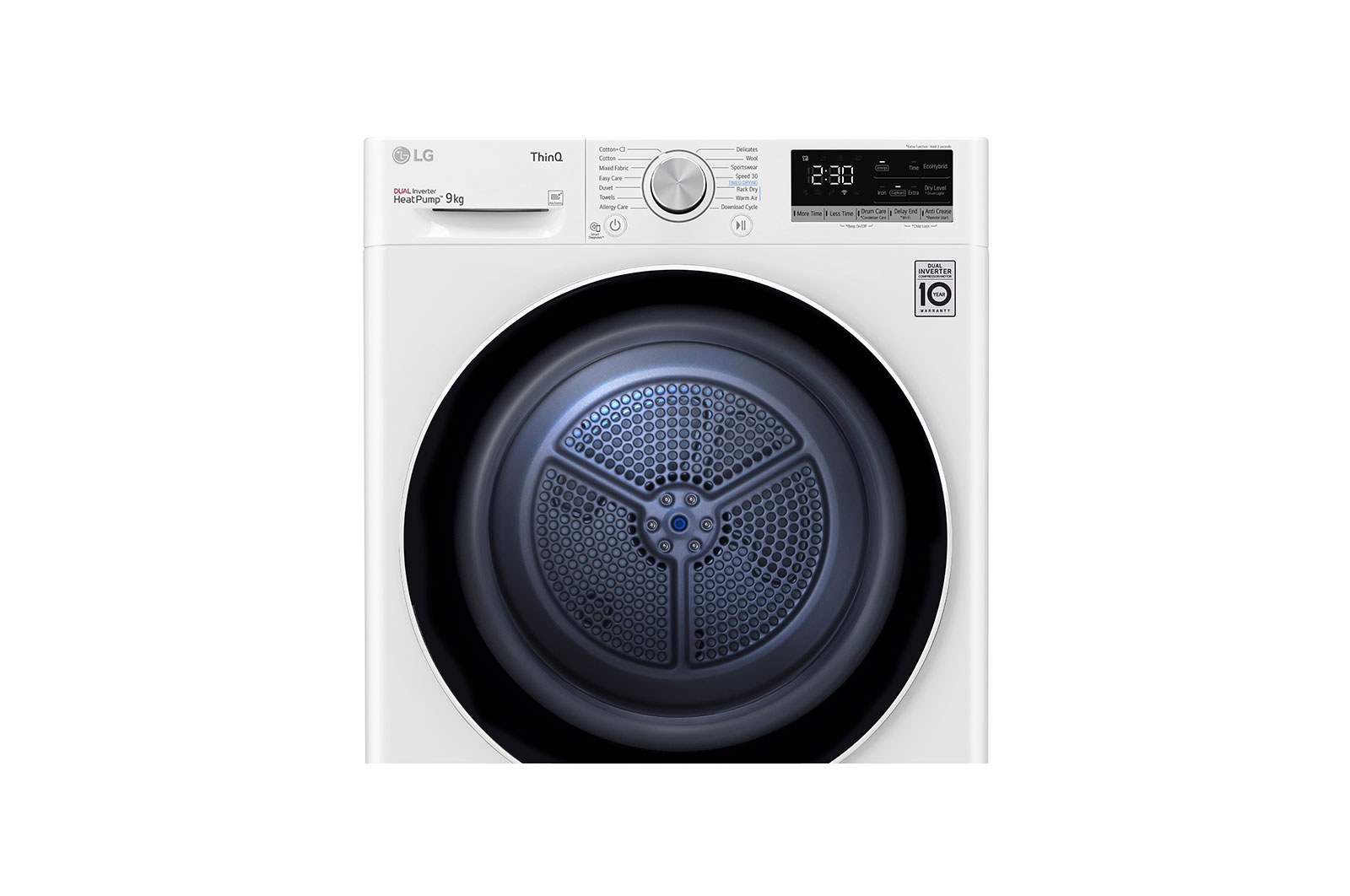 LG 9kg DUAL Inverter Heat Pump™ Dryer, White, FDV709W