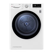 Front view of 9kg DUAL Inverter Heat Pump™ Dryer, White FDV709W