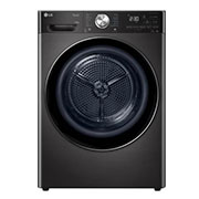 Front view of 10kg Dual Inverter Heat Pump™ Tumble Dryer, Black Steel FDV1110B