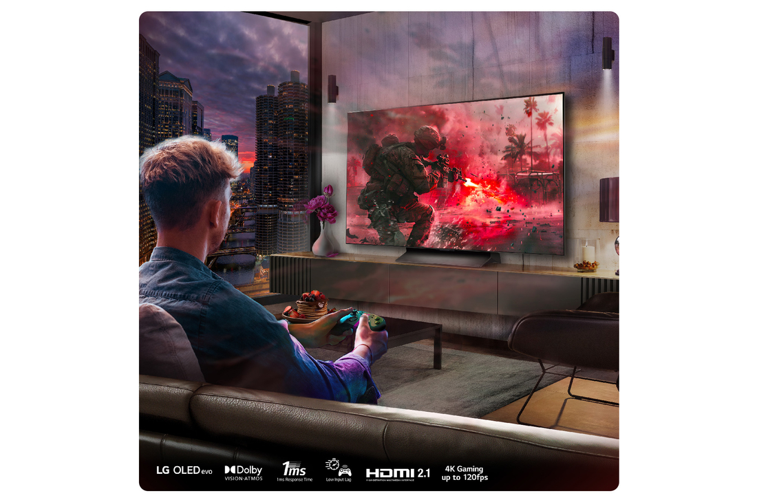 LG 77 inch LG OLED evo AI C4 4K Smart TV, OLED77C45LA