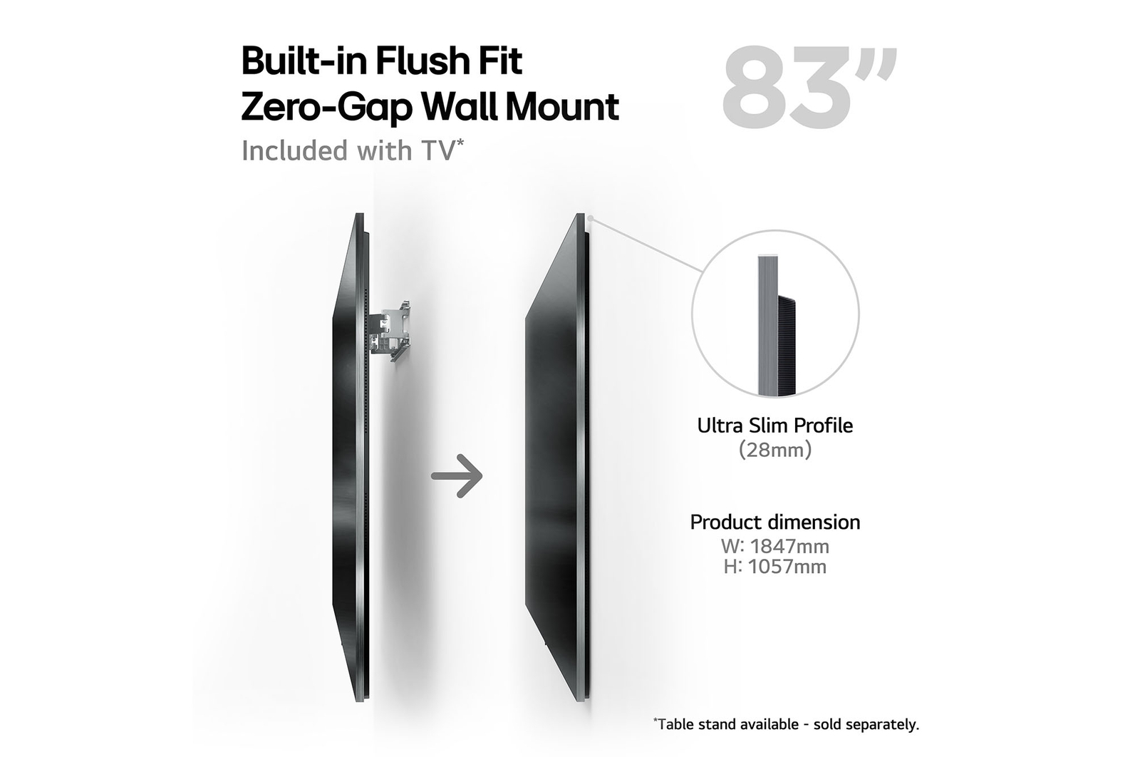 built-in flush fit