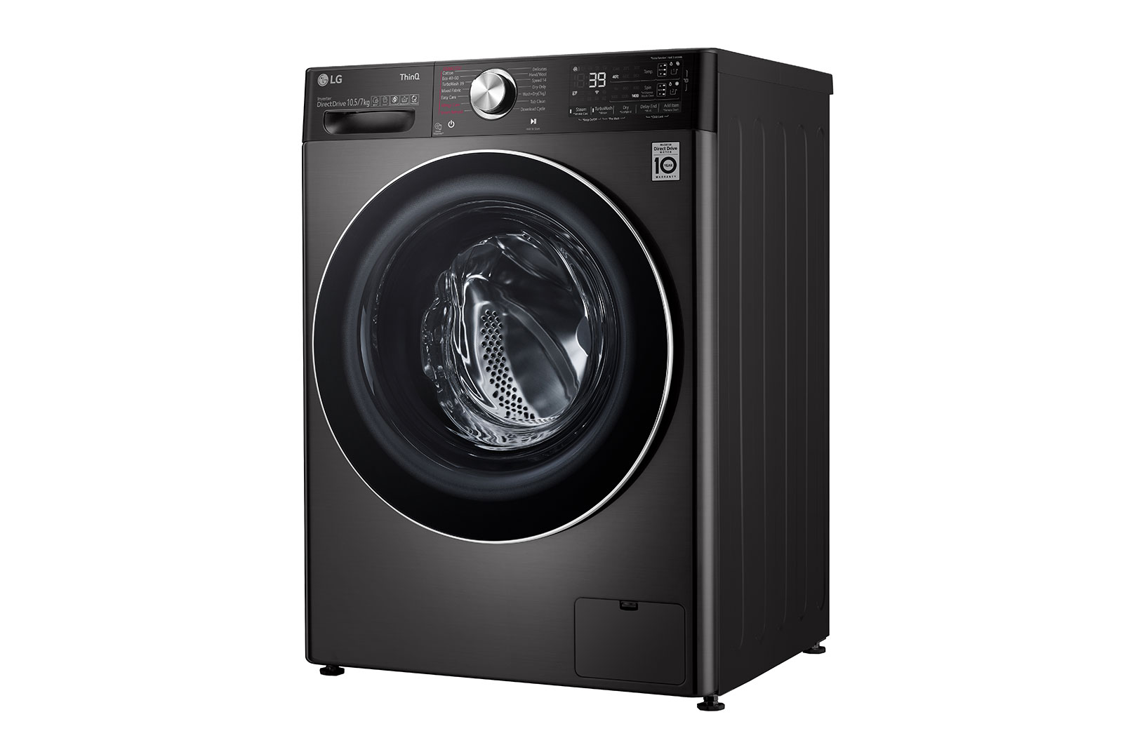LG 10.5/7kg Washer Dryer LG Turbowash360™, Black Steel, FWV1117BTSA