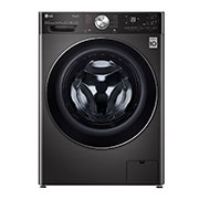 Front view of 10.5/7kg Washer Dryer LG Turbowash360™, Black Steel FWV1117BTSA