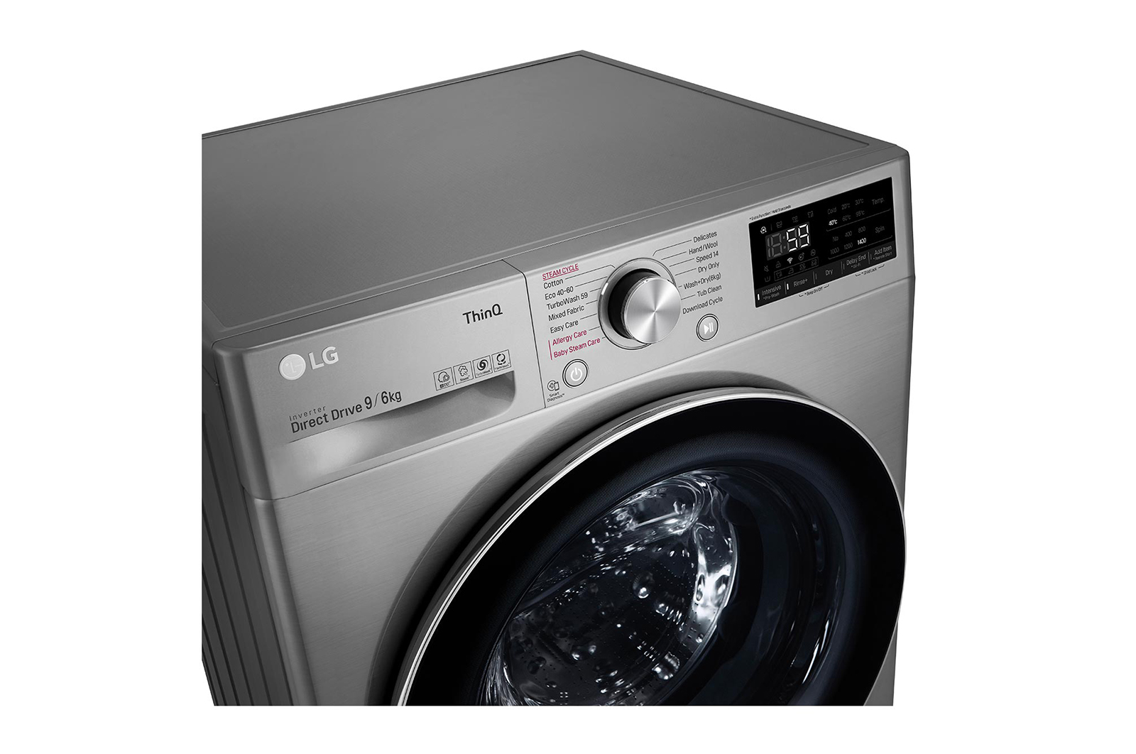 LG 9/6kg Washer Dryer LG Turbowash™, Graphite, FWV796STSE